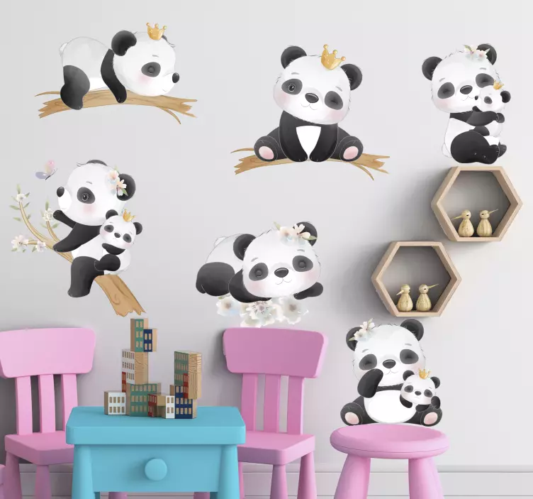 Obtisky divokých zvierat panda life - Tenstickers