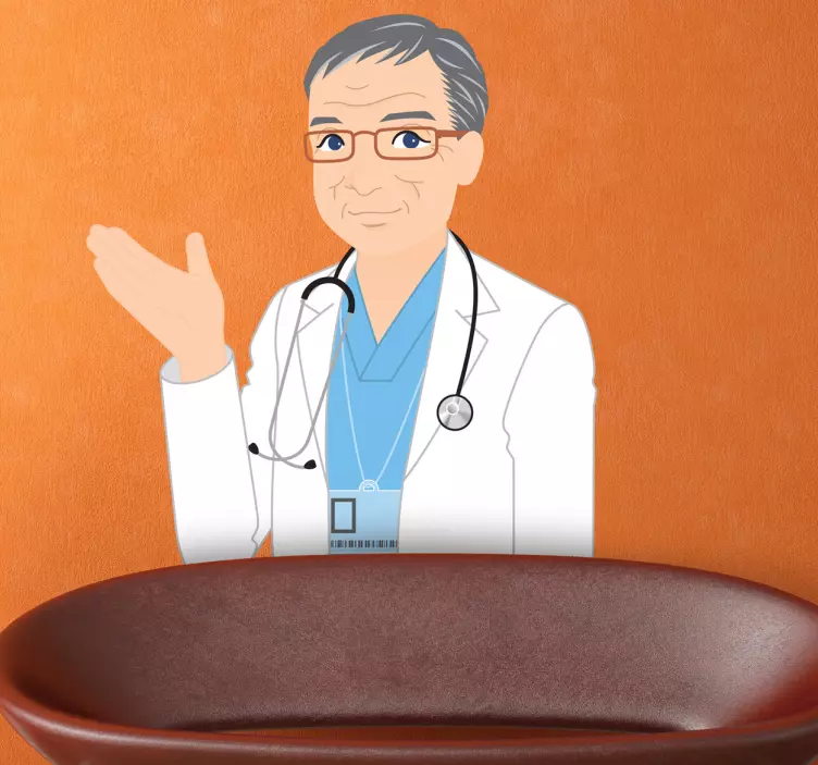 Nálepka estetická ilustrácia priateľského lekára - Tenstickers