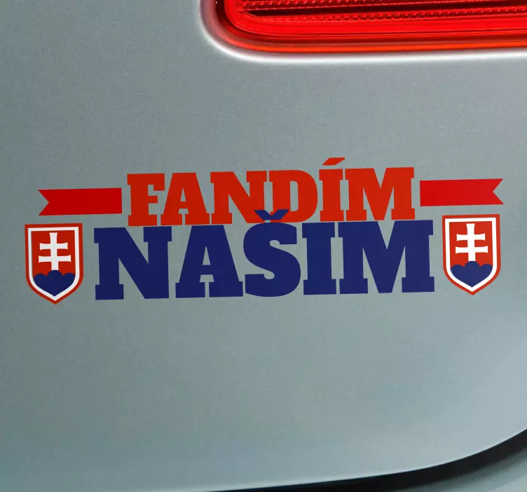 Nálepka na auto Fandím našim - Tenstickers