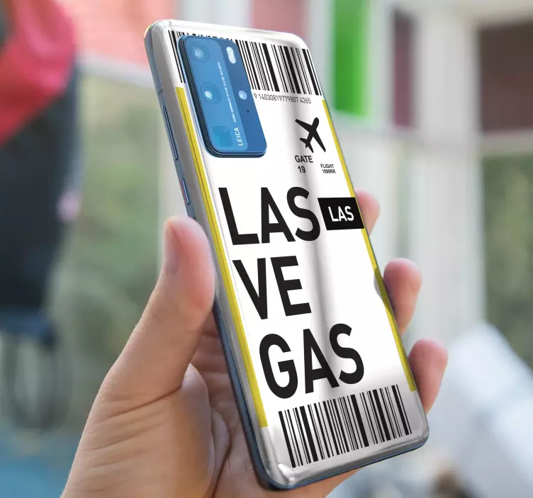 Nálepka Huawei palubný lístok do las vegas - Tenstickers