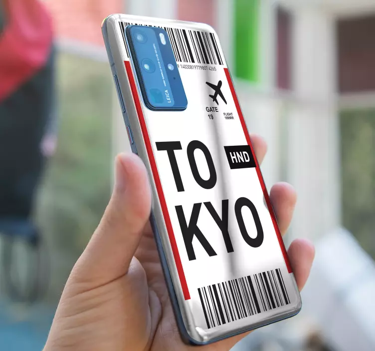 Nálepka Huawei rozloženie lístkov do tokia - Tenstickers