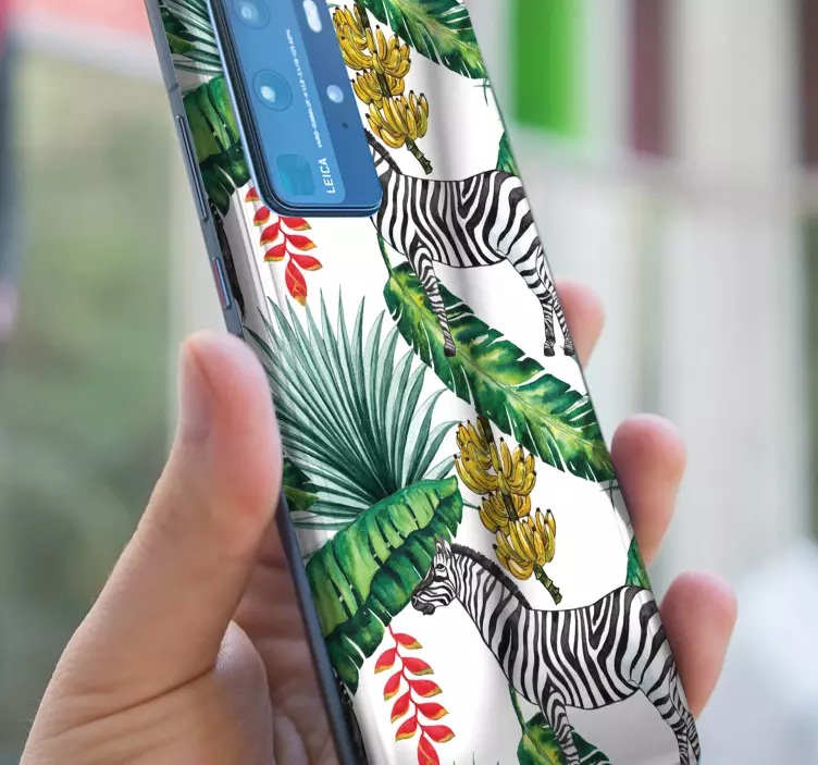Nálepka Huawei tropický dizajn zebry - Tenstickers