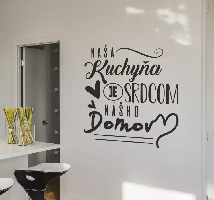 Nálepka kuchyňa je srdcom domova - Tenstickers