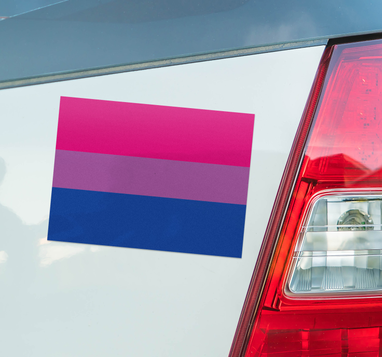 Nálepka na auto bisexuálna vlajka - Tenstickers