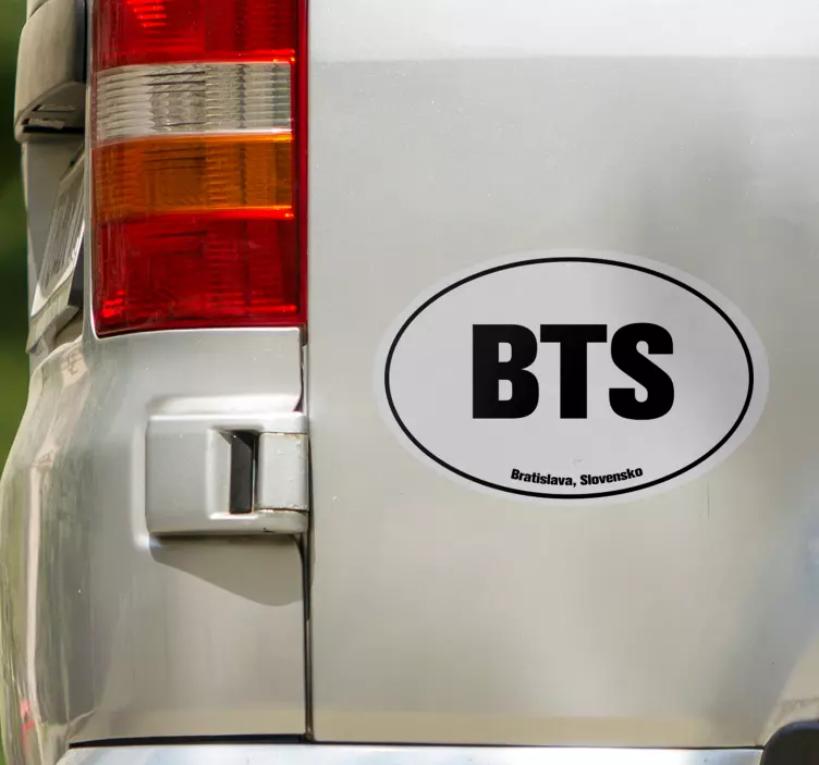 Nálepka na auto Bratislava - Tenstickers