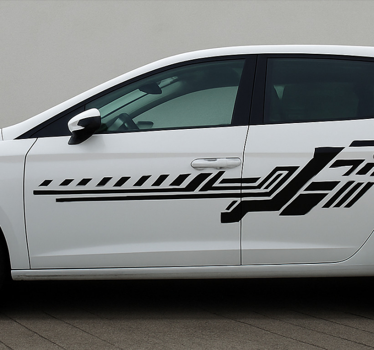 Nálepka na auto kmeňové čierne pruhy - Tenstickers