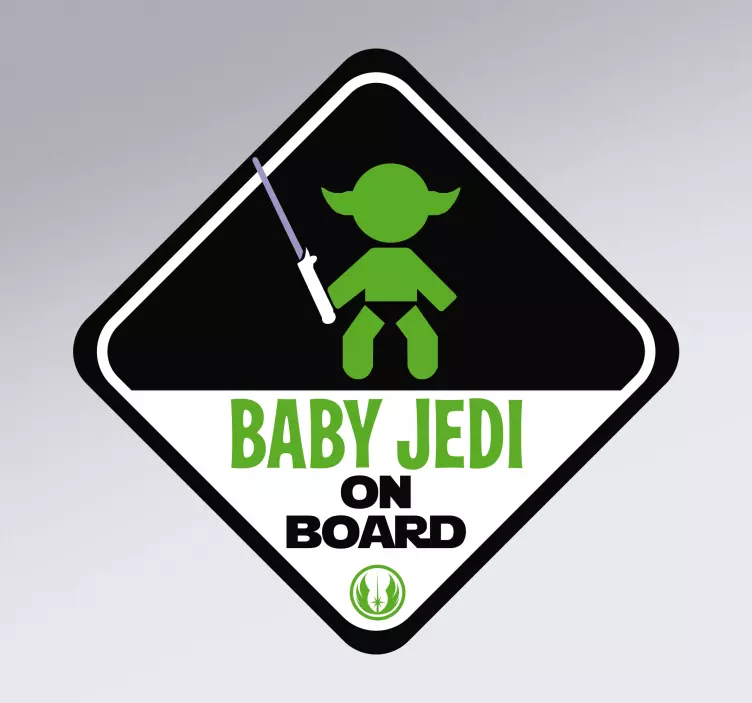 Nálepka jedi baby na palube - Tenstickers