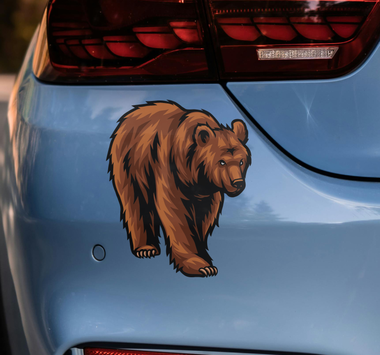 Nálepka na auto medveď ilustrácie - Tenstickers