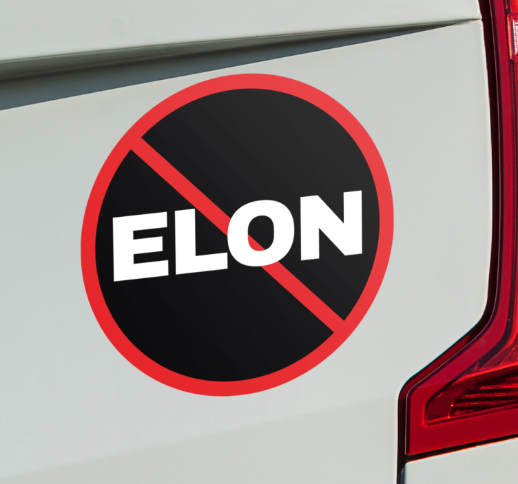 Nálepka na auto no Elon - Tenstickers