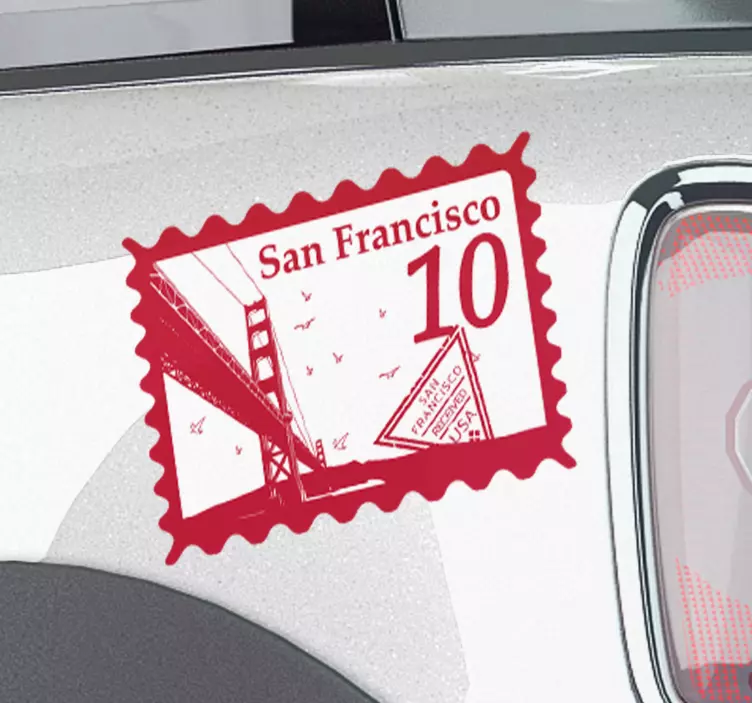 Nálepka na auto pamiatka san francisca - Tenstickers