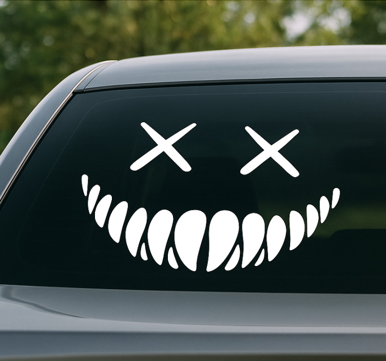 Nálepka na auto s usmievavými očami - Tenstickers