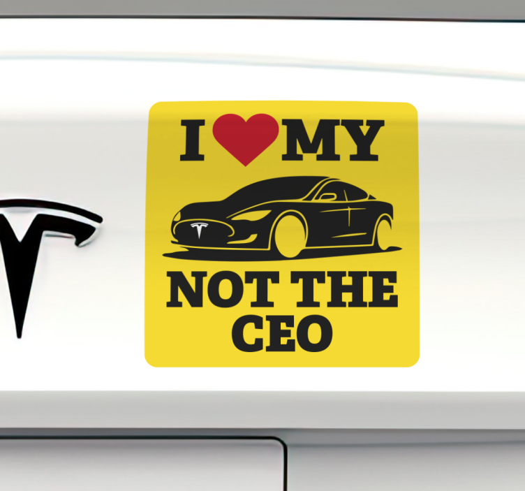 Nálepka na auto tesla elon musk - Tenstickers