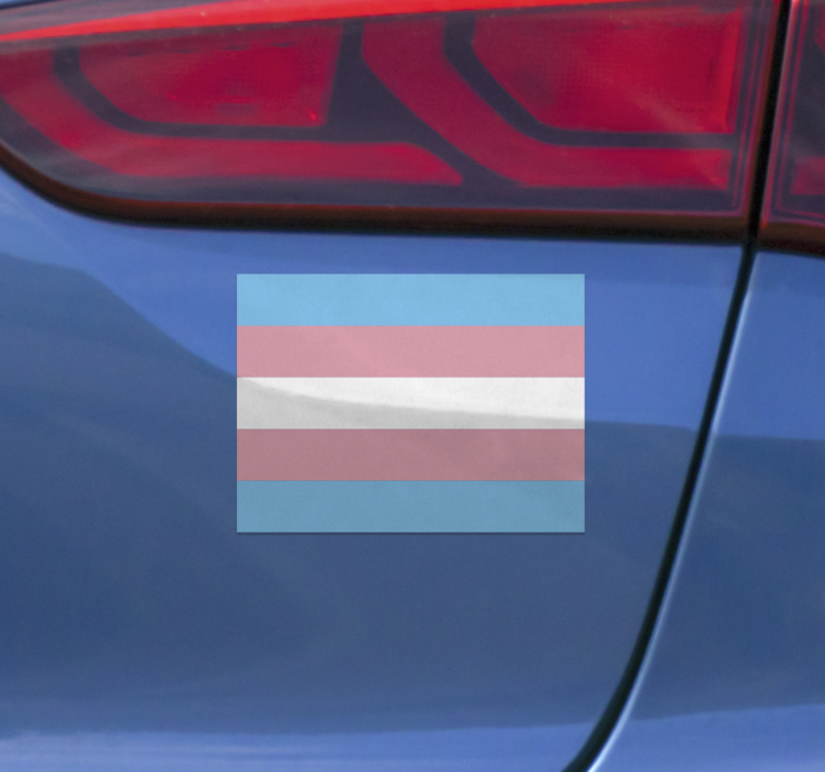 Nálepka na auto trans vlajka - Tenstickers