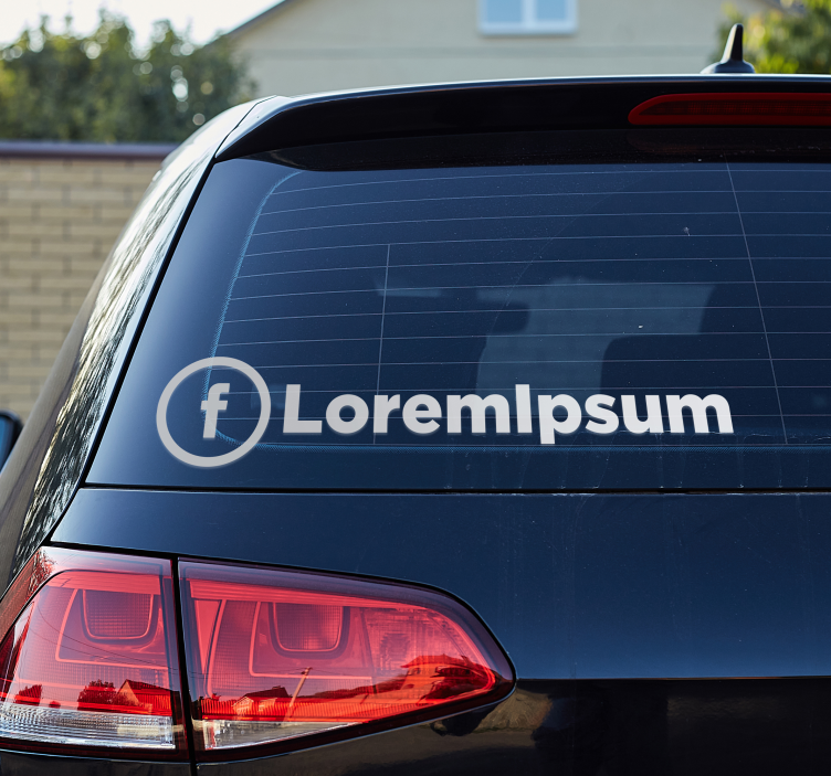 Nálepka na auto vlastný facebookový účet - Tenstickers