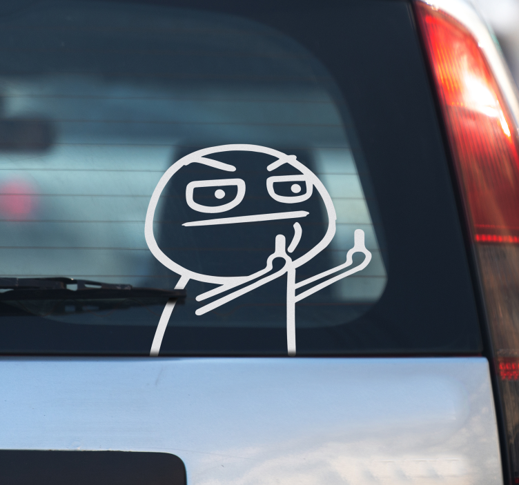 Nálepka na auto zábavný dizajn na ukazovanie prstov - Tenstickers