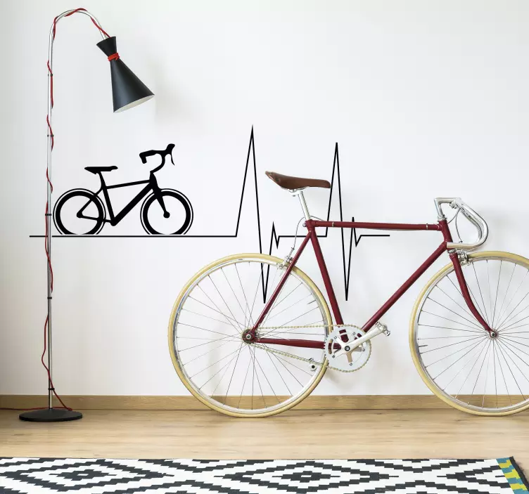 Nálepka na cyklistický tlkot srdca - Tenstickers