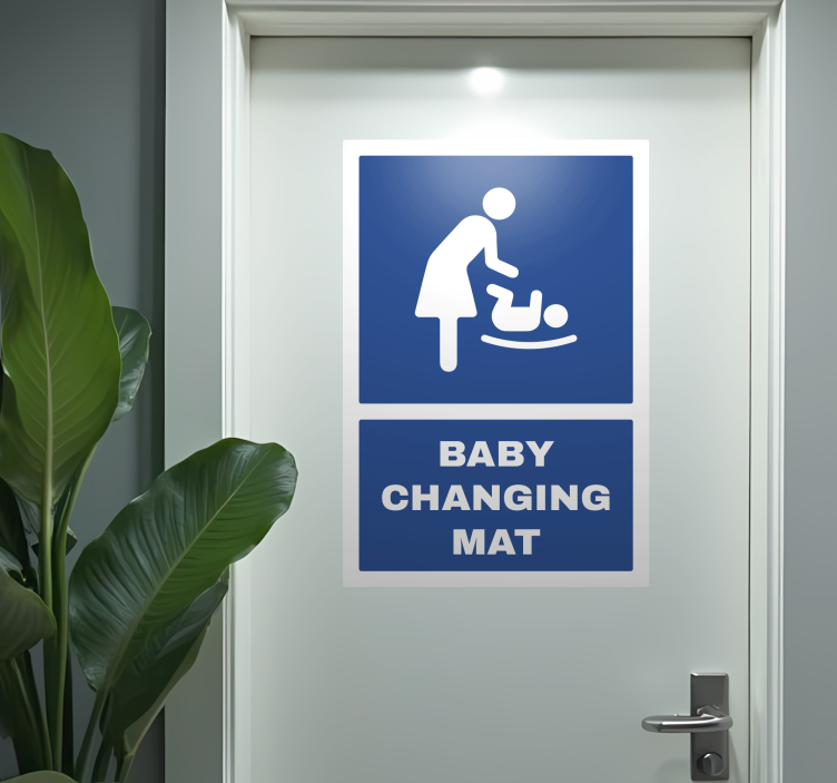 Nálepka na dvere baby changing mat - Tenstickers