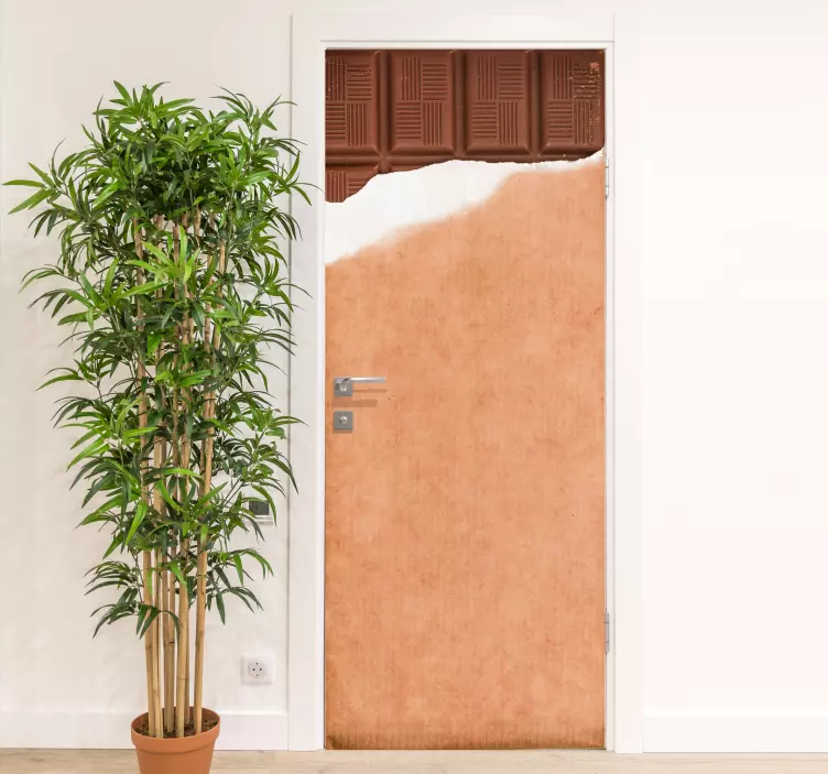 Nálepka na dvere Čokoládový bar vchod - Tenstickers