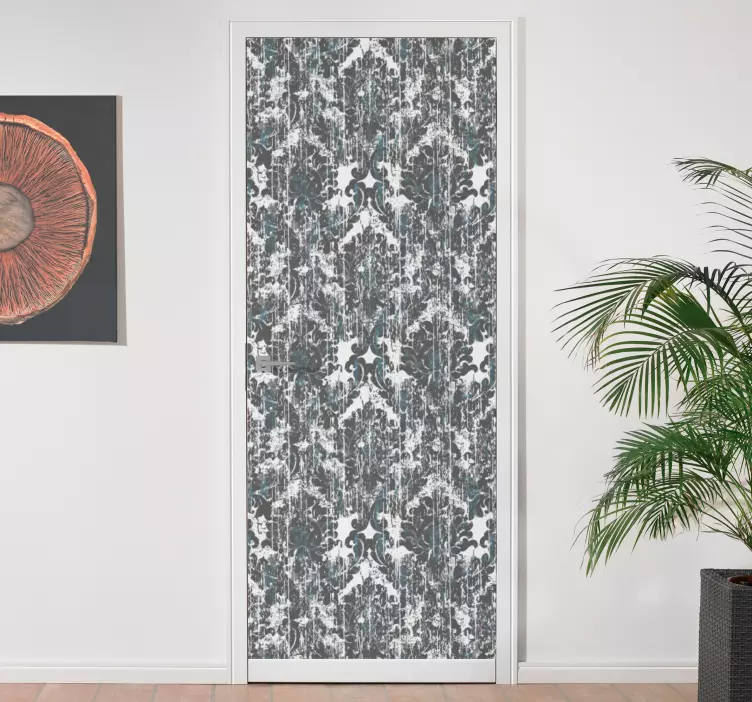 Nálepka na dvere elegantná kvetinová kompozícia - Tenstickers