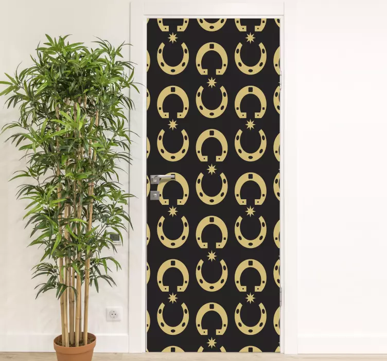 Nálepka na dvere nebeský vzorovaný dekor - Tenstickers