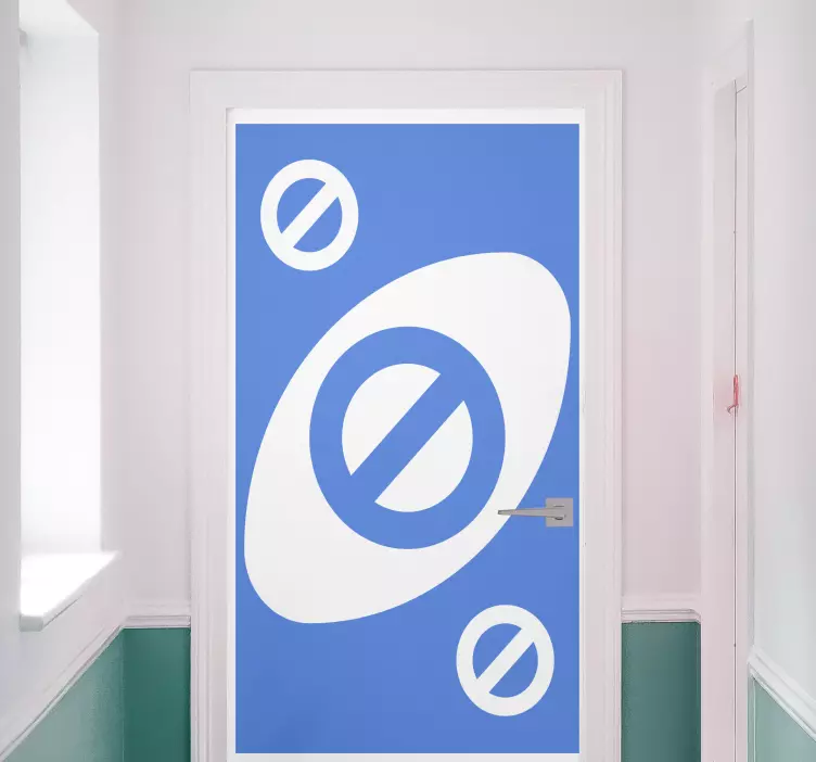 Nálepka na dvere ostrý kruhový dizajn - Tenstickers