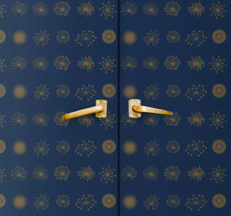 Nálepka na dvere slávnostné geometrické vzory - Tenstickers