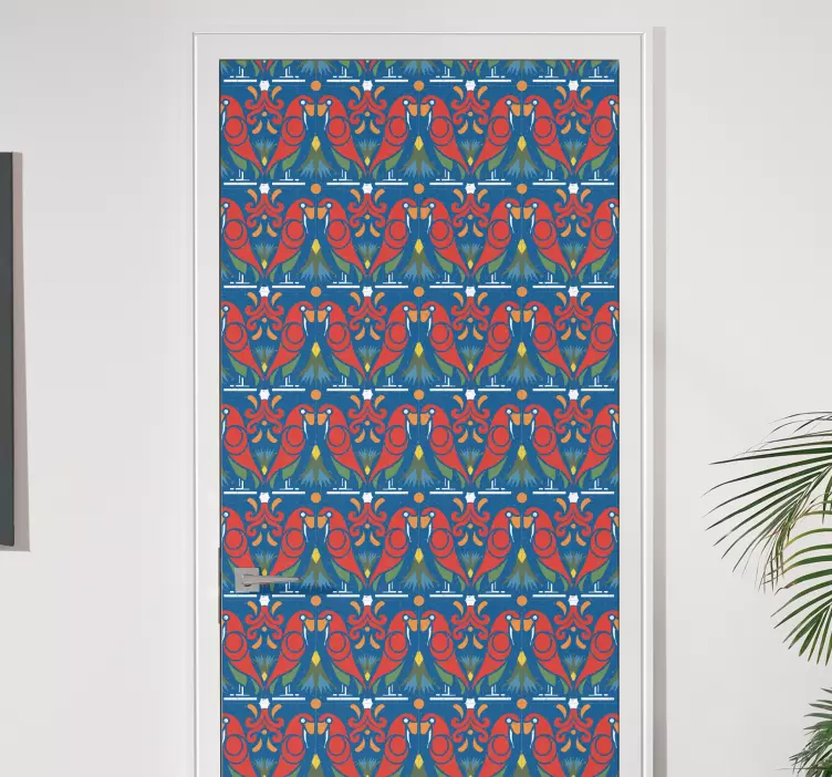 Nálepka na dvere živý vtáčí motív - Tenstickers