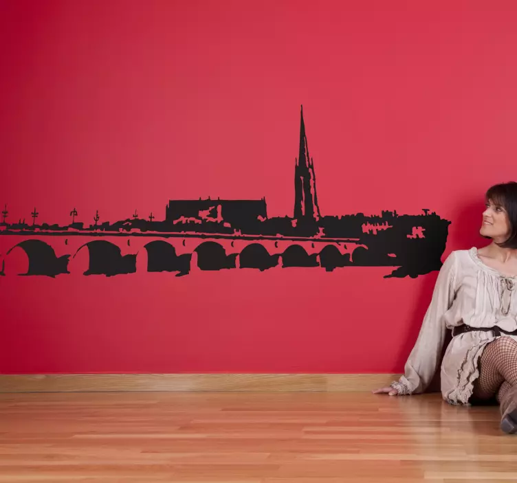 Nálepka na francúzsky dedinský most - Tenstickers