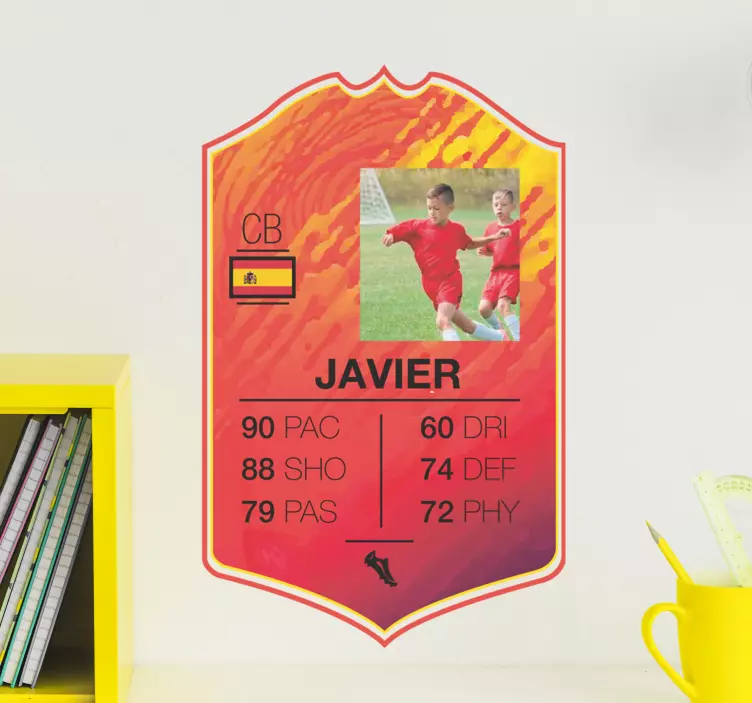 Nálepky na stenu na kartách prehrávača kariet s nastaviteľnými po - Tenstickers