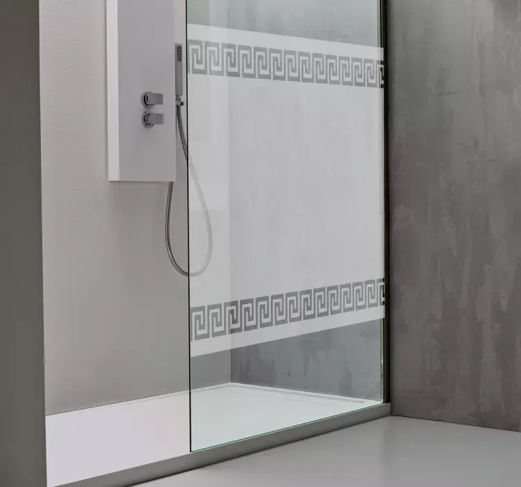 Nálepka na grécky vzor so sprchou - Tenstickers