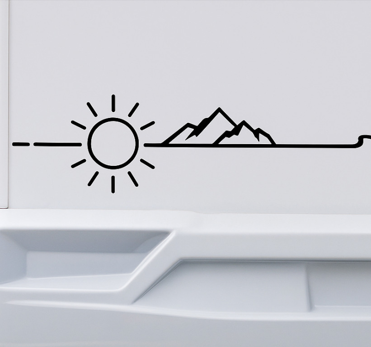 Nálepka na karavan custom prírodná krajina - Tenstickers