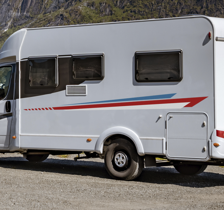 Nálepka na karavan pruhy na strane - Tenstickers
