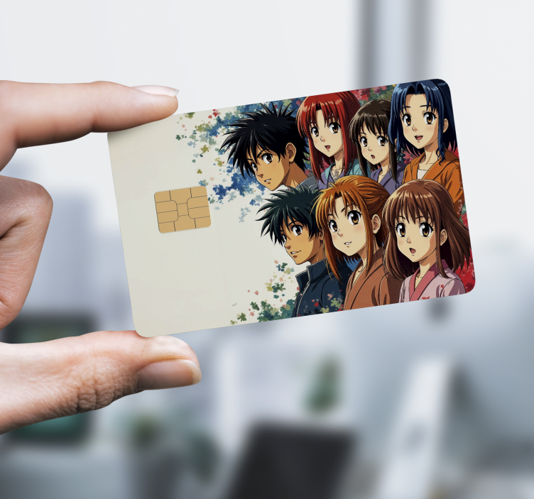Nálepka na kreditnú kartu japonské anime postavy - Tenstickers