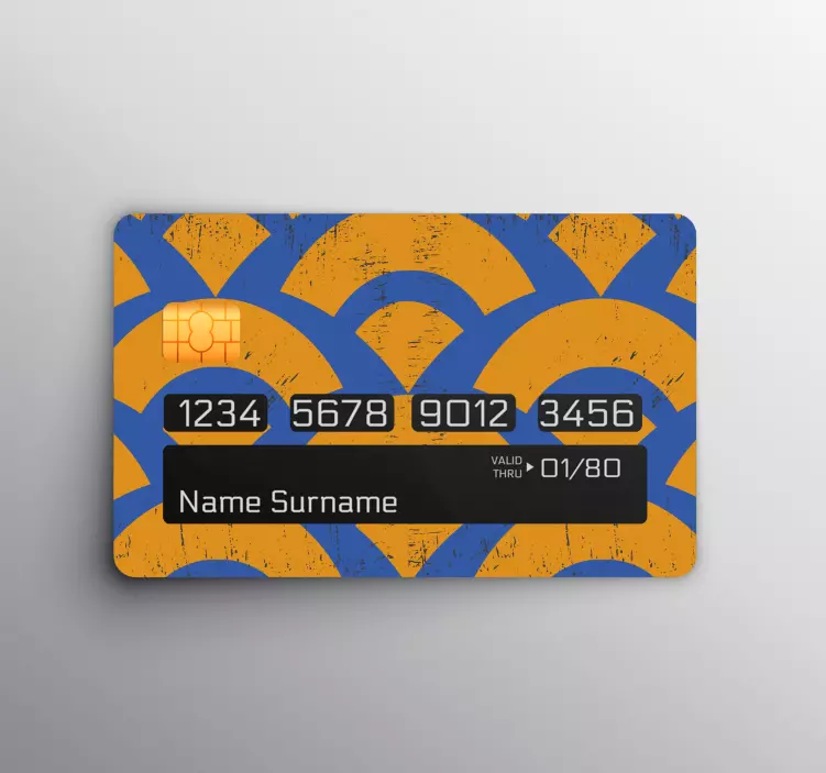 Nálepka na kreditnú kartu karta s abstraktným vzorom - Tenstickers