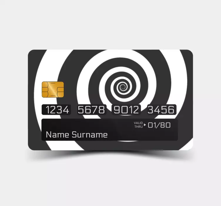 Nálepka na kreditnú kartu špirálový vzor - Tenstickers