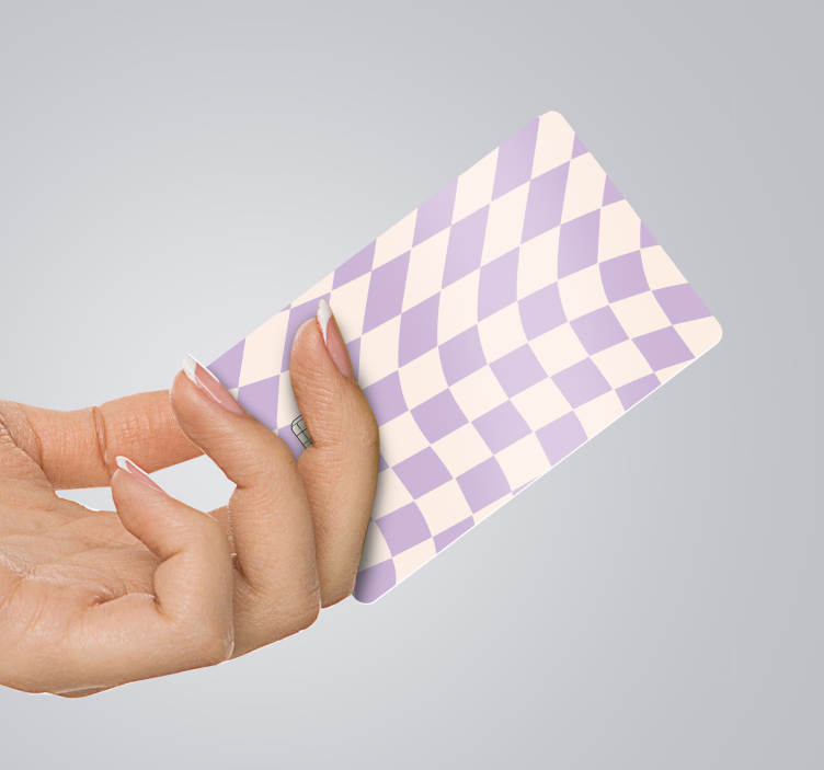 Nálepka na kreditnú kartu štvorčeky pastelových farieb - Tenstickers