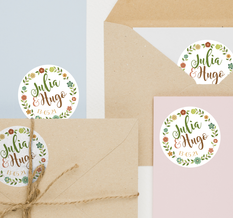 Nálepka na mieru s kvetinami na mieru - Tenstickers