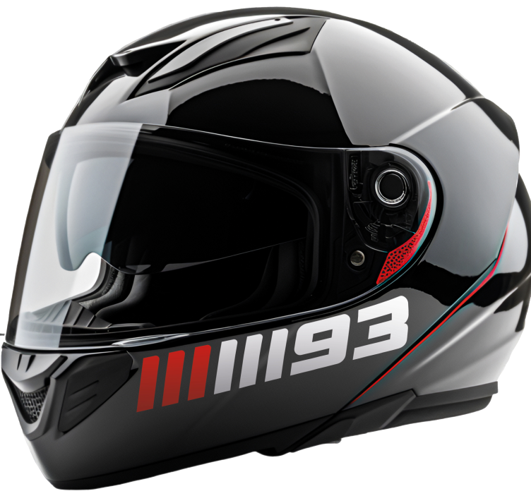 Nálepka na motorku personalizovaný dizajn čísla - Tenstickers