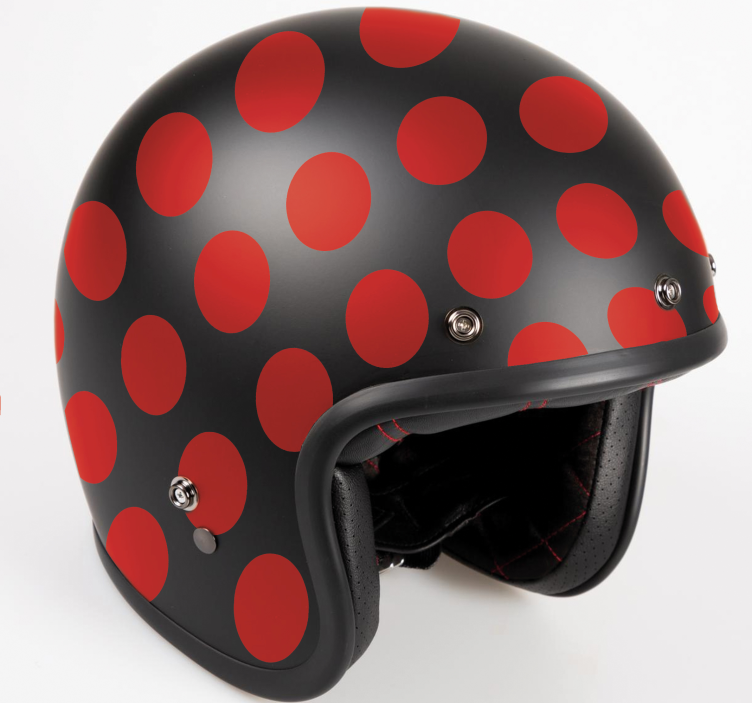 Nálepka na motorku sada červených bodiek - Tenstickers