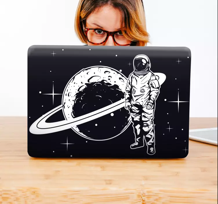 Nálepka na notebook astronaut a planéta - Tenstickers