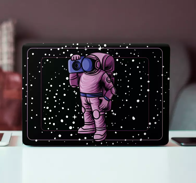 Nálepka na notebook astronaut s kamerou - Tenstickers
