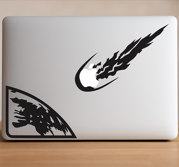 Nálepka na notebook dopad meteoritu na macbooku - Tenstickers