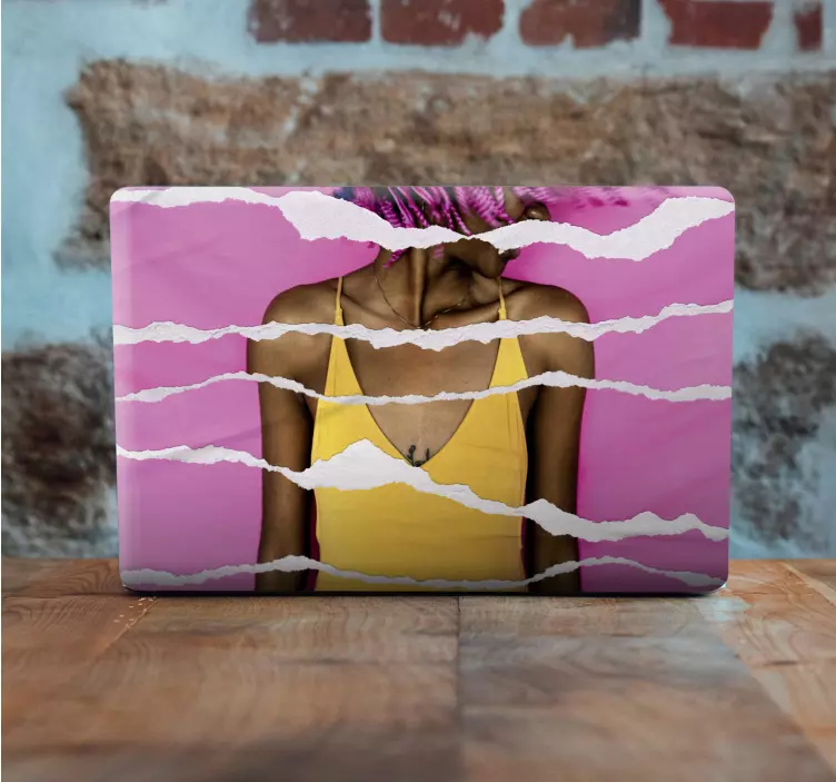 Nálepka na notebook efekt roztrhaného papiera - Tenstickers