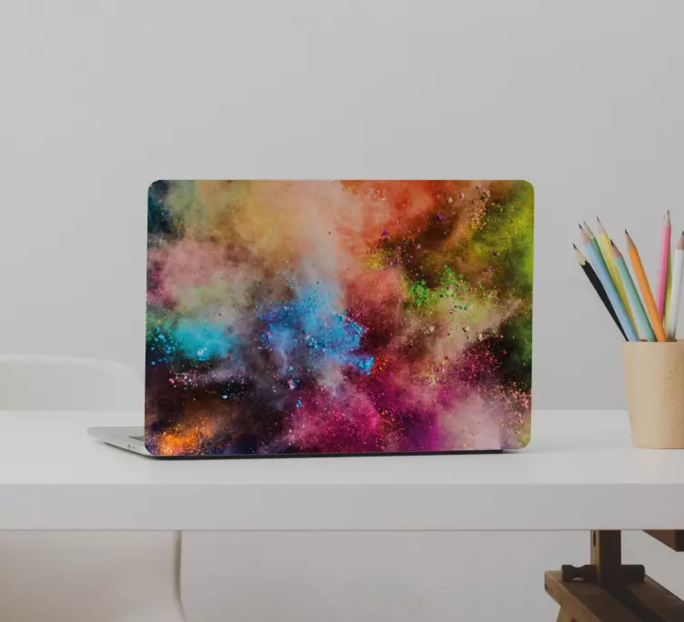 Nálepka na notebook farebný kozmický vír - Tenstickers