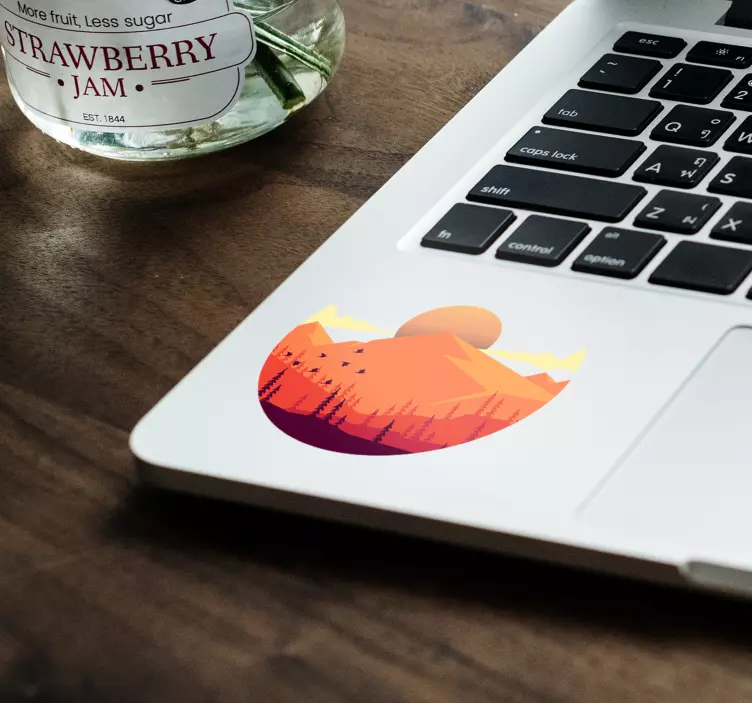 Nalepka na notebook horský západ slnka - Tenstickers