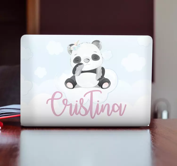 Nálepka na notebook hravá postavička pandy - Tenstickers