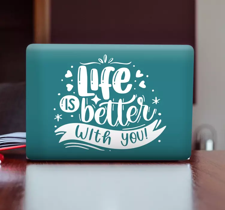 Nálepka na notebook motivačné životné vyhlásenie - Tenstickers