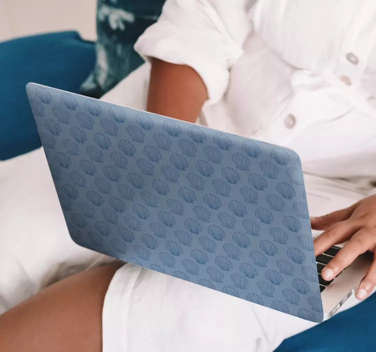 Nálepka na notebook obal so vzorom mušlí - Tenstickers