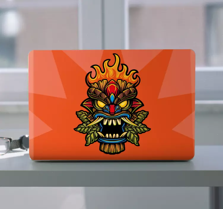 Nálepka na notebook ohnivý revúci drak - Tenstickers