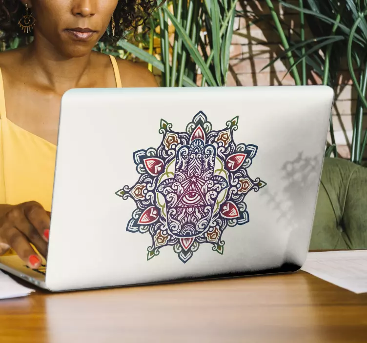 Nálepka na notebook ozdobná mandala na oči - Tenstickers